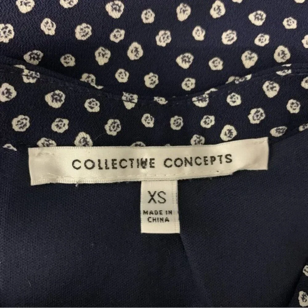 Collective Concepts Dress XS Blue‎ Sleeveless Summer Boho Resort